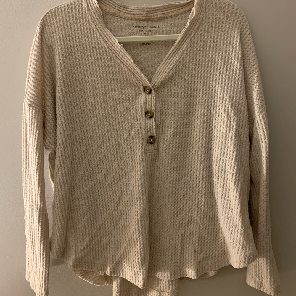 American Eagle Long Sleeve Button Down Top